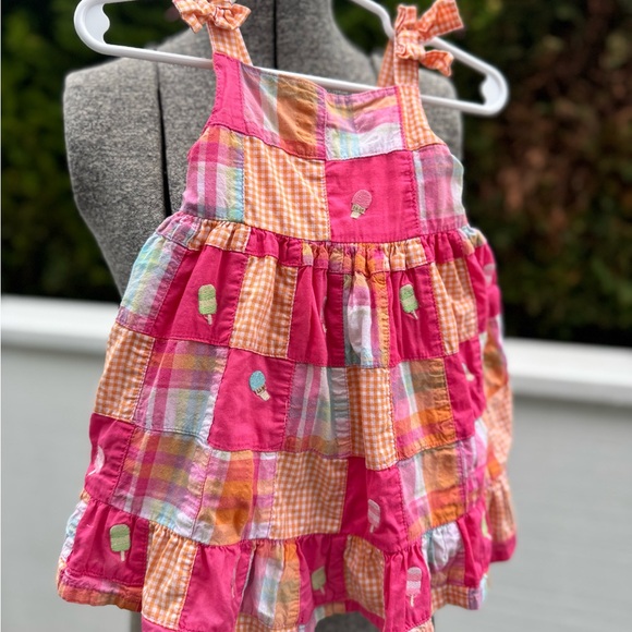 Vintage Gymboree Popsicle patchwork dress size 3-6 Mon - Picture 1 of 5